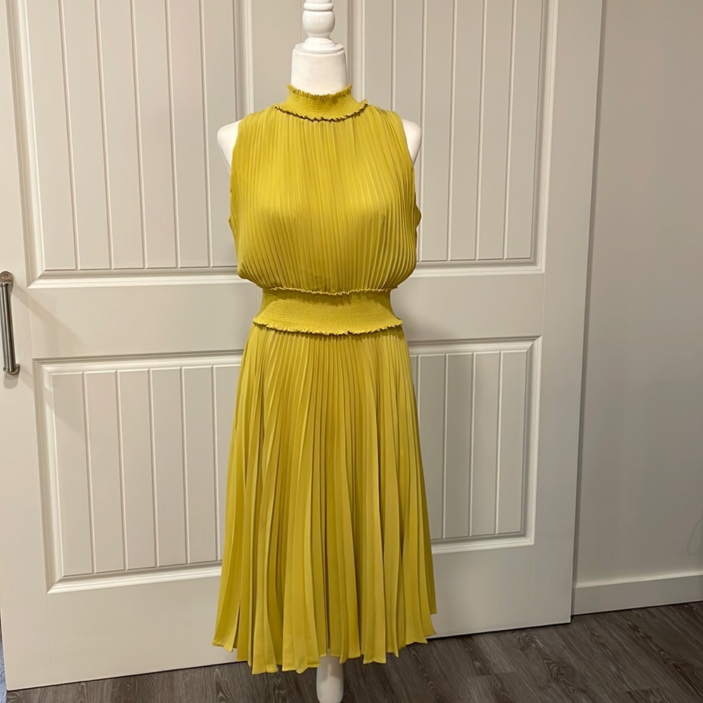 Nanette Lepore Pleated Chiffon Sleeveless Dress